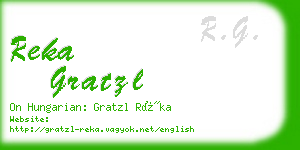 reka gratzl business card